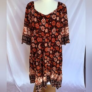 BloomChic Boho Floral Shift Dress Size 14/16 XL